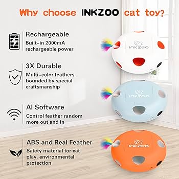 猫のおもちゃ INKZOO 猫のおもちゃ、屋内猫用インタラクティブ猫おもちゃ